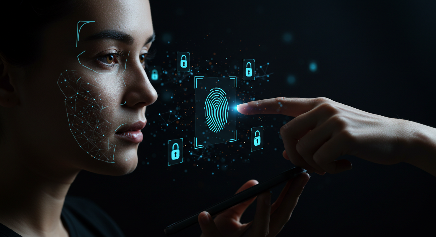 Biometric authentication with facial recognition and fingerprint technology